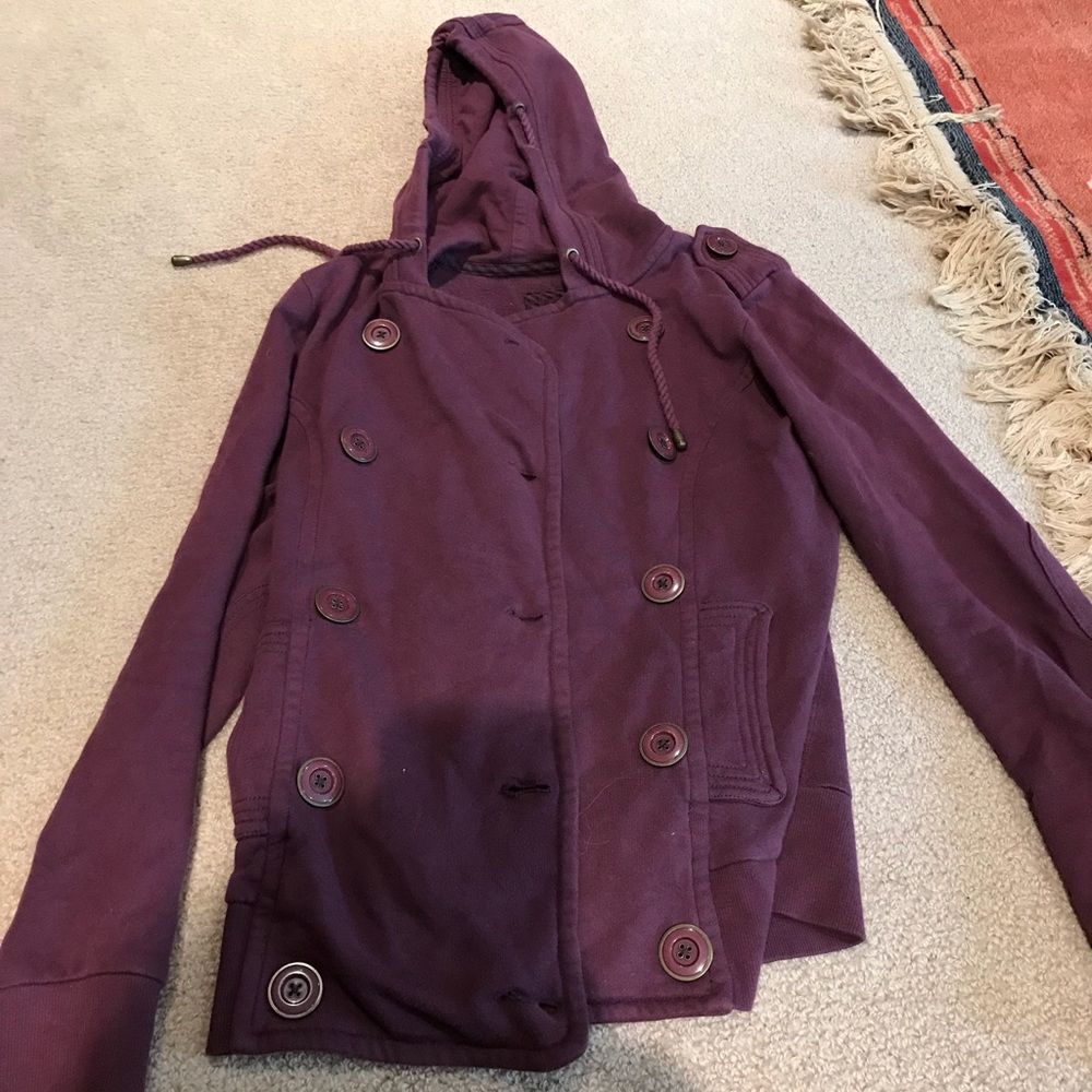 maroon trench coat